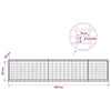 Gabion 3,5 mm Langasta ja 5x10 cm Verkkosta 250x30x50 cm