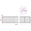 Gabion 3,5 mm Langasta ja 5x10 cm Verkkosta 350x30x50 cm