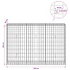 Gabion 3,5 mm Langasta ja 5x10 cm Verkkosta 150x30x100 cm