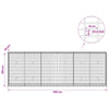 Gabion 3,5 mm Langasta ja 5x10 cm Verkkosta 300x30x100 cm