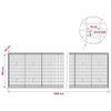 Gabion 3,5 mm Langasta ja 5x10 cm Verkkosta 1200x30x100 cm