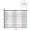 Gabion 3,5 mm Langasta ja 5x10 cm Verkkosta 200x30x150 cm