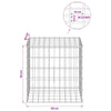 Gabion 3,5 mm Langasta ja 5x10 cm Verkkosta 50x50x50 cm