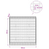 Gabion 3,5 mm Langasta ja 5x10 cm Verkkosta 100x50x100 cm