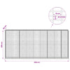 Gabion 3,5 mm Langasta ja 5x10 cm Verkkosta 450x50x200 cm