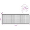 Gabion 3,5 mm Langasta ja 5x10 cm Verkkosta 600x50x200 cm