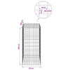 Gabion 3,5 mm Langasta ja 5x10 cm Verkkosta 50x100x100 cm