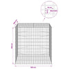 Gabion 3,5 mm Langasta ja 5x10 cm Verkkosta 100x100x100 cm