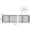 Gabion 3,5 mm Langasta ja 5x10 cm Verkkosta 500x100x100 cm
