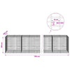 Gabion 3,5 mm Langasta ja 5x10 cm Verkkosta 700x100x100 cm