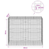 Gabion 3,5 mm Langasta ja 5x10 cm Verkkosta 200x100x150 cm