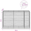 Gabion 3,5 mm Langasta ja 5x10 cm Verkkosta 250x100x150 cm