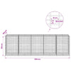 Gabion 3,5 mm Langasta ja 5x10 cm Verkkosta 500x100x150 cm