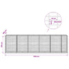 Gabion 3,5 mm Langasta ja 5x10 cm Verkkosta 550x100x150 cm