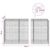 Gabion 3,5 mm Langasta ja 5x10 cm Verkkosta 800x100x150 cm