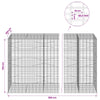 Gabion 3,5 mm Langasta ja 5x10 cm Verkkosta 950x100x150 cm
