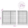 Gabion 3,5 mm Langasta ja 5x10 cm Verkkosta 1000x100x150 cm