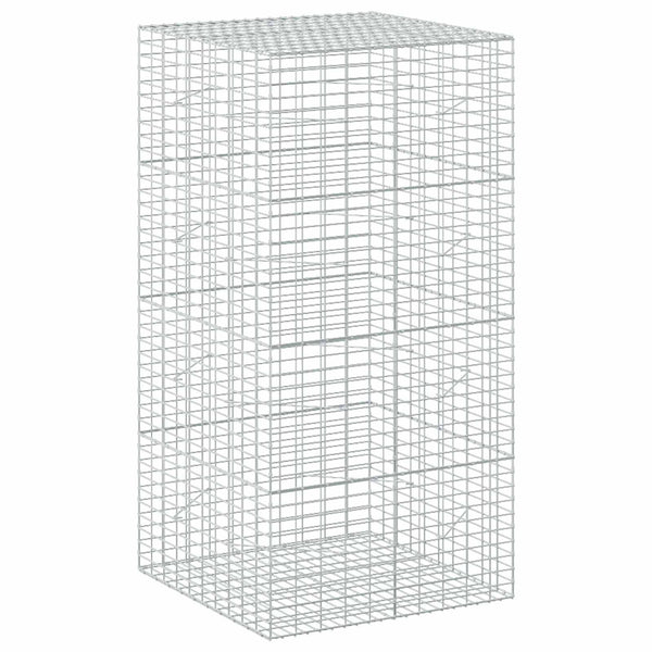 Gabion 3,5 mm Langasta ja 5x10 cm Verkkosta 100x100x200 cm