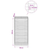 Gabion 3,5 mm Langasta ja 5x10 cm Verkkosta 100x100x200 cm
