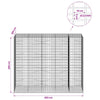 Gabion 3,5 mm Langasta ja 5x10 cm Verkkosta 250x100x200 cm