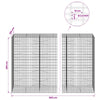 Gabion 3,5 mm Langasta ja 5x10 cm Verkkosta 900x100x200 cm
