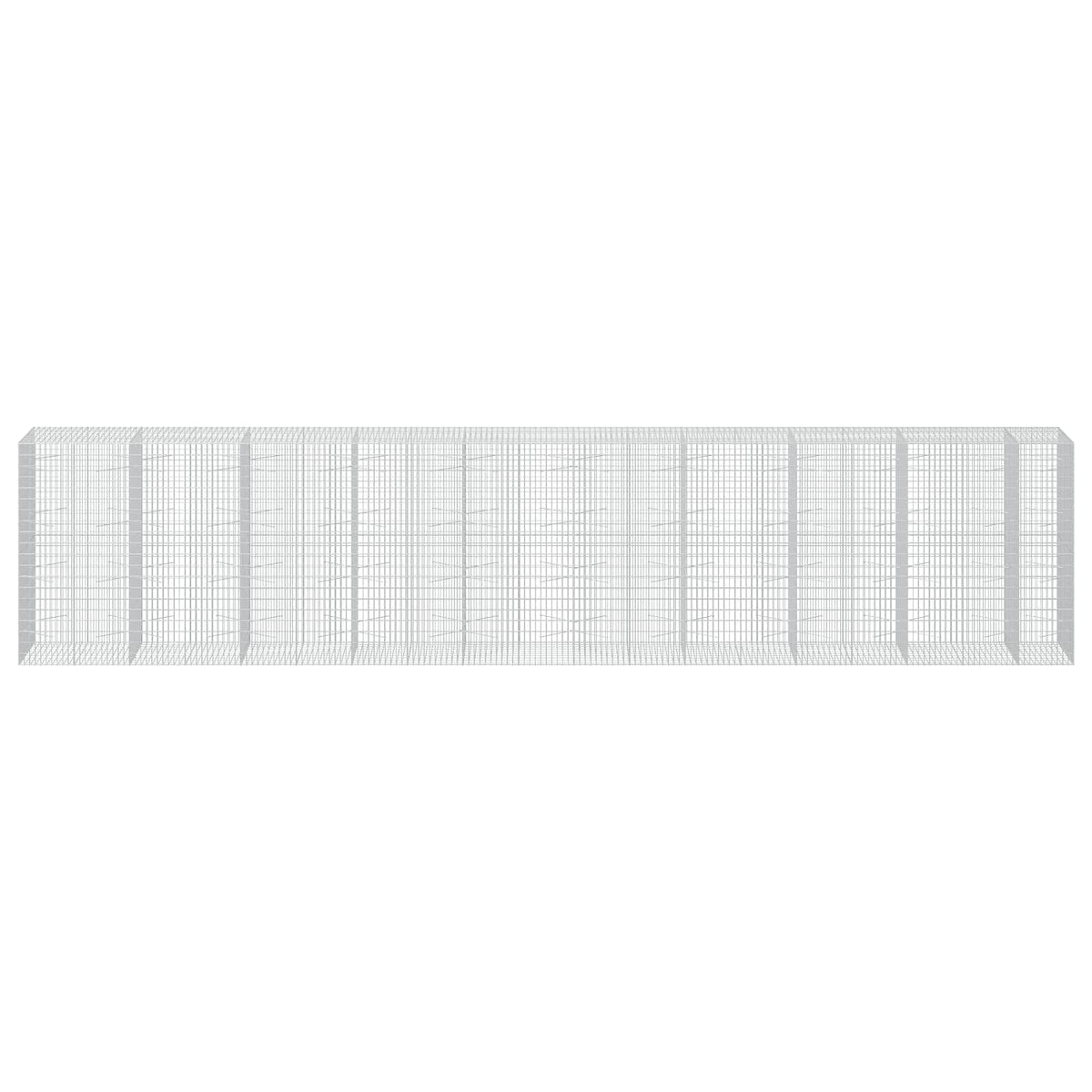 Gabion 3,5 mm Langasta ja 5x10 cm Verkkosta 950x100x200 cm