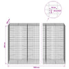 Gabion 3,5 mm Langasta ja 5x10 cm Verkkosta 1100x100x200 cm