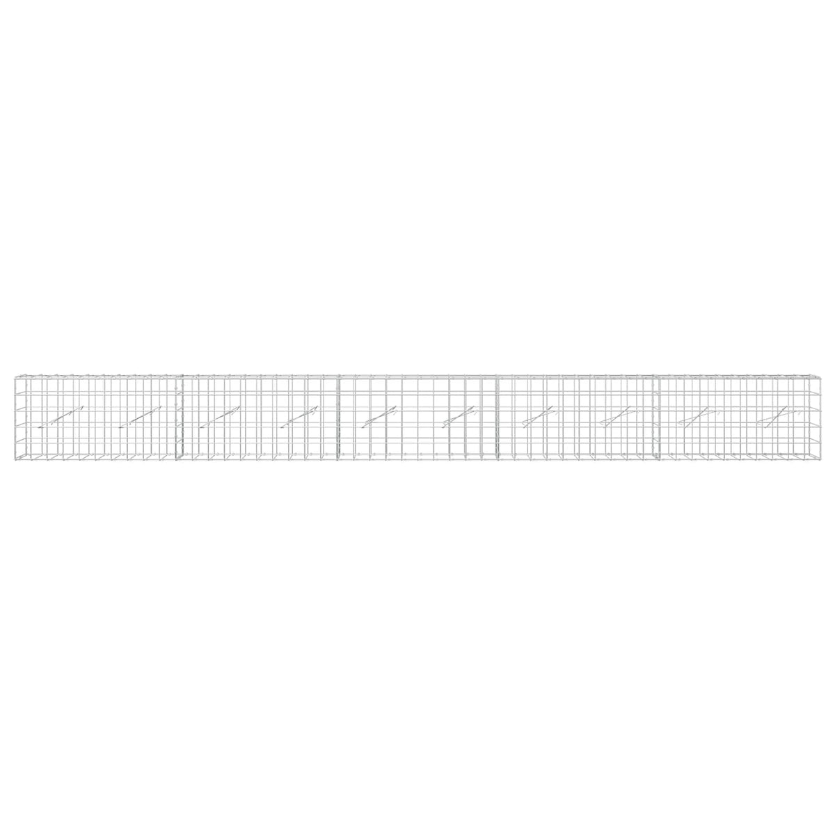 Gabion 3,5 mm langasta ja 10x10 cm verkosta 500x10x50 cm