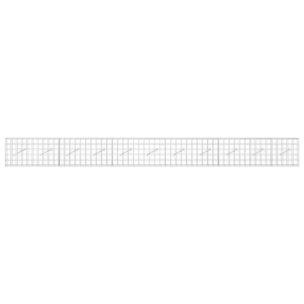 Gabion 3,5 mm langasta ja 10x10 cm verkosta 550x10x50 cm
