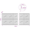 Gabion 3,5 mm langasta ja 10x10 cm verkosta 550x10x100 cm