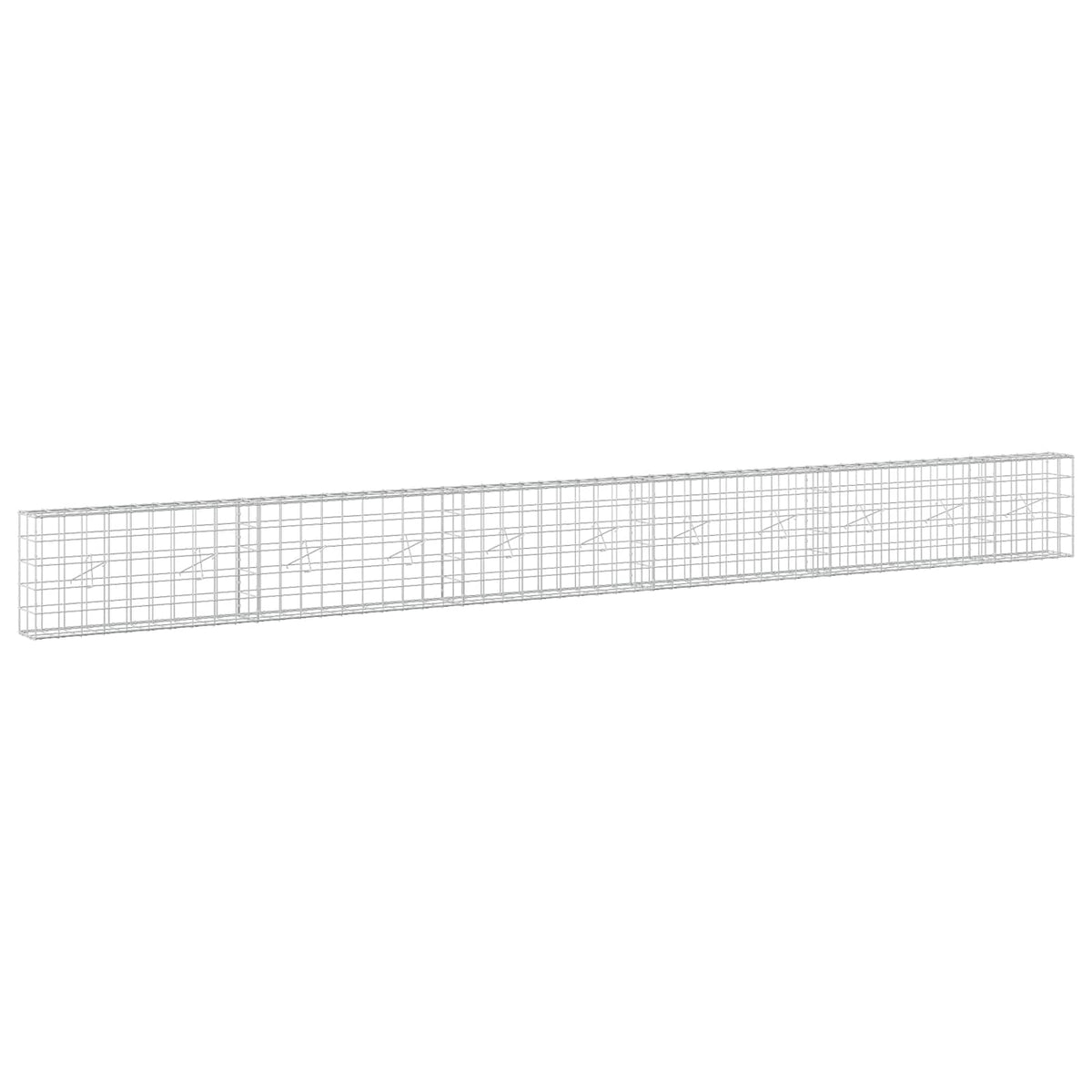 Gabion 3,5 mm langasta ja 10x10 cm verkosta 550x20x50 cm