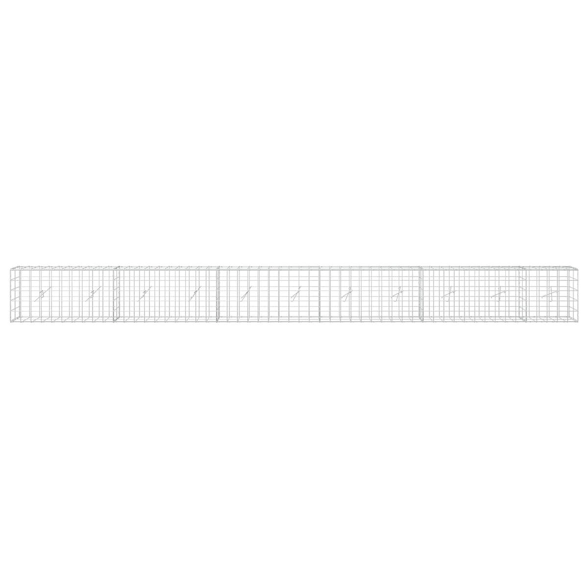 Gabion 3,5 mm langasta ja 10x10 cm verkosta 550x20x50 cm