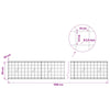 Gabion 3,5 mm langasta ja 10x10 cm verkosta 1100x20x50 cm