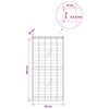 Gabion 3,5 mm langasta ja 10x10 cm verkosta 50x20x100 cm