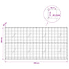Gabion 3,5 mm langasta ja 10x10 cm verkosta 200x20x100 cm