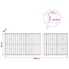 Gabion 3,5 mm langasta ja 10x10 cm verkosta 1200x20x100 cm