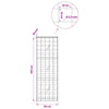 Gabion 3,5 mm langasta ja 10x10 cm verkosta 50x20x150 cm