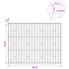Gabion 3,5 mm langasta ja 10x10 cm verkosta 200x20x150 cm