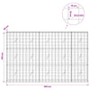 Gabion 3,5 mm langasta ja 10x10 cm verkosta 250x20x150 cm