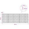 Gabion 3,5 mm langasta ja 10x10 cm verkosta 450x20x150 cm