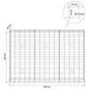 Gabion 3,5 mm langasta ja 10x10 cm verkosta 150x30x100 cm
