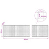 Gabion 3,5 mm langasta ja 10x10 cm verkosta 900x30x100 cm