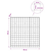 Gabion 3,5 mm langasta ja 10x10 cm verkosta 150x30x150 cm