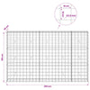 Gabion 3,5 mm langasta ja 10x10 cm verkosta 250x30x150 cm