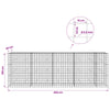 Gabion 3,5 mm langasta ja 10x10 cm verkosta 450x30x150 cm