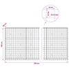 Gabion 3,5 mm langasta ja 10x10 cm verkosta 700x30x150 cm