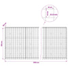 Gabion 3,5 mm langasta ja 10x10 cm verkosta 1100x30x150 cm