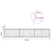 Gabion 3,5 mm langasta ja 10x10 cm verkosta 300x50x50 cm
