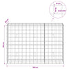 Gabion 3,5 mm langasta ja 10x10 cm verkosta 150x50x100 cm