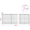 Gabion 3,5 mm langasta ja 10x10 cm verkosta 1200x50x100 cm